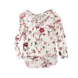 Floral Print Bohemian Women's Wrap Top